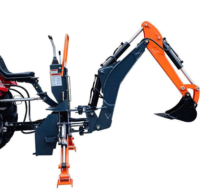 9 FT 3-Point Hitch Backhoe Attachment with Hydraulic Thumb for Tractors – Model 223415