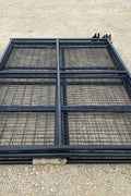 9 FT x 9 FT x 6 FT Outdoor Metal Dog Kennel Fence with Entry Gate – Black Heavy-Duty Pet Enclosure