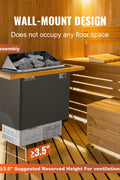 9kW Electric Sauna Heater wall-mounted design with external controller
High-efficiency sauna heater for 220V with stainless steel elements
Digital external controller for sauna temperature and timer settings
Wall-mounted sauna heating system installed in home spa
Compact electric sauna heater with 9kW power output and heat-resistant housing