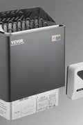 9kW Electric Sauna Heater wall-mounted design with external controller
High-efficiency sauna heater for 220V with stainless steel elements
Digital external controller for sauna temperature and timer settings
Wall-mounted sauna heating system installed in home spa
Compact electric sauna heater with 9kW power output and heat-resistant housing