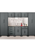 Red 9-Piece Garage Tool Cabinet Set – Full Front View

Gray 9-Piece Workbench & Cabinet System – Side View

Blue 9-Piece Tool Storage System – Modular Layout

Green Garage Workbench Set – Heavy-Duty Steel

Orange 9-Component Garage Cabinet Setup