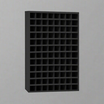 Steel bolt bin cabinet with 96 compartments – black

Red bolt organizer cabinet – front view

Side-by-side metal bin cabinets for hardware storage

Open hardware parts bins mounted on workshop wall

Heavy-duty steel bin rack for bolts and fasteners