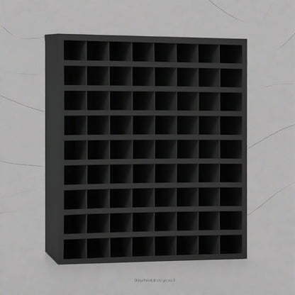 Steel bolt bin cabinet with 96 compartments – black

Red bolt organizer cabinet – front view

Side-by-side metal bin cabinets for hardware storage

Open hardware parts bins mounted on workshop wall

Heavy-duty steel bin rack for bolts and fasteners