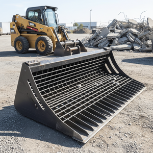 96", 84" & 72" Deluxe Rock Buckets – Heavy-Duty Skeleton Grapple Attachments for Skid Steer
