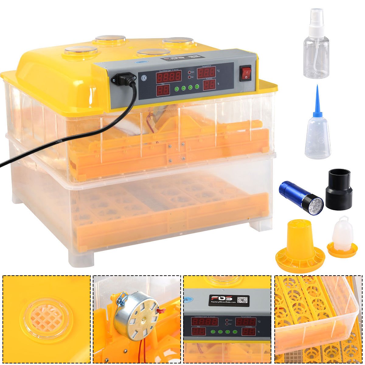 96 EGG DIGITAL INCUBATOR HATCHER CHICKEN DUCK POULTRY - with | Sold by Uncle Wiener's Wholesale