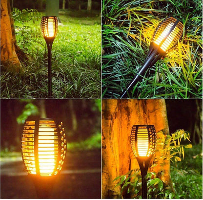 NEW 96 LED Flame Solar Waterproof Wireless Lantern Garden Light – SS001 - with | Sold by Uncle Wiener's Wholesale