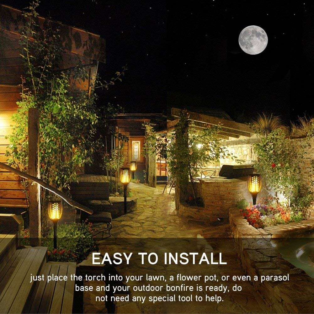 NEW 96 LED Flame Solar Waterproof Wireless Lantern Garden Light – SS001 - with | Sold by Uncle Wiener's Wholesale