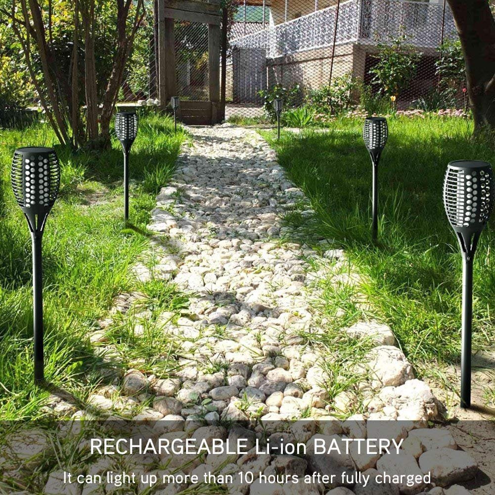 NEW 96 LED Flame Solar Waterproof Wireless Lantern Garden Light – SS001 - with | Sold by Uncle Wiener's Wholesale