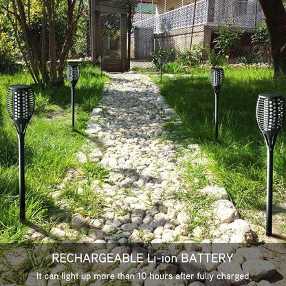 NEW 96 LED Flame Solar Waterproof Wireless Lantern Garden Light – SS001 - with | Sold by Uncle Wiener's Wholesale