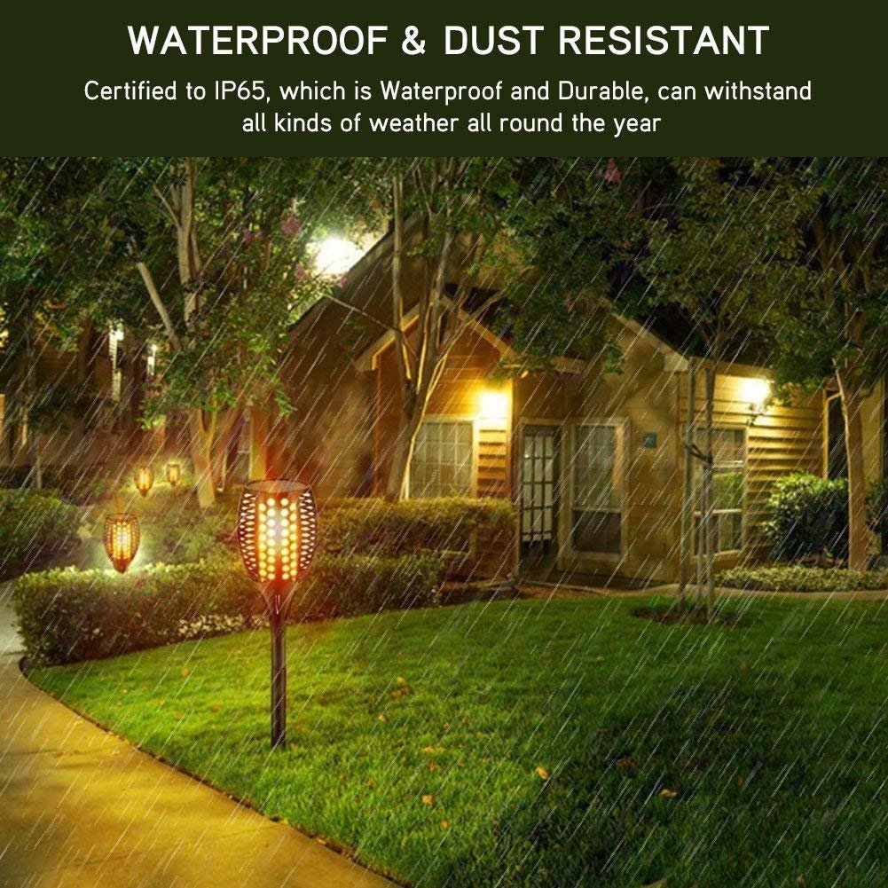 NEW 96 LED Flame Solar Waterproof Wireless Lantern Garden Light – SS001 - with | Sold by Uncle Wiener's Wholesale