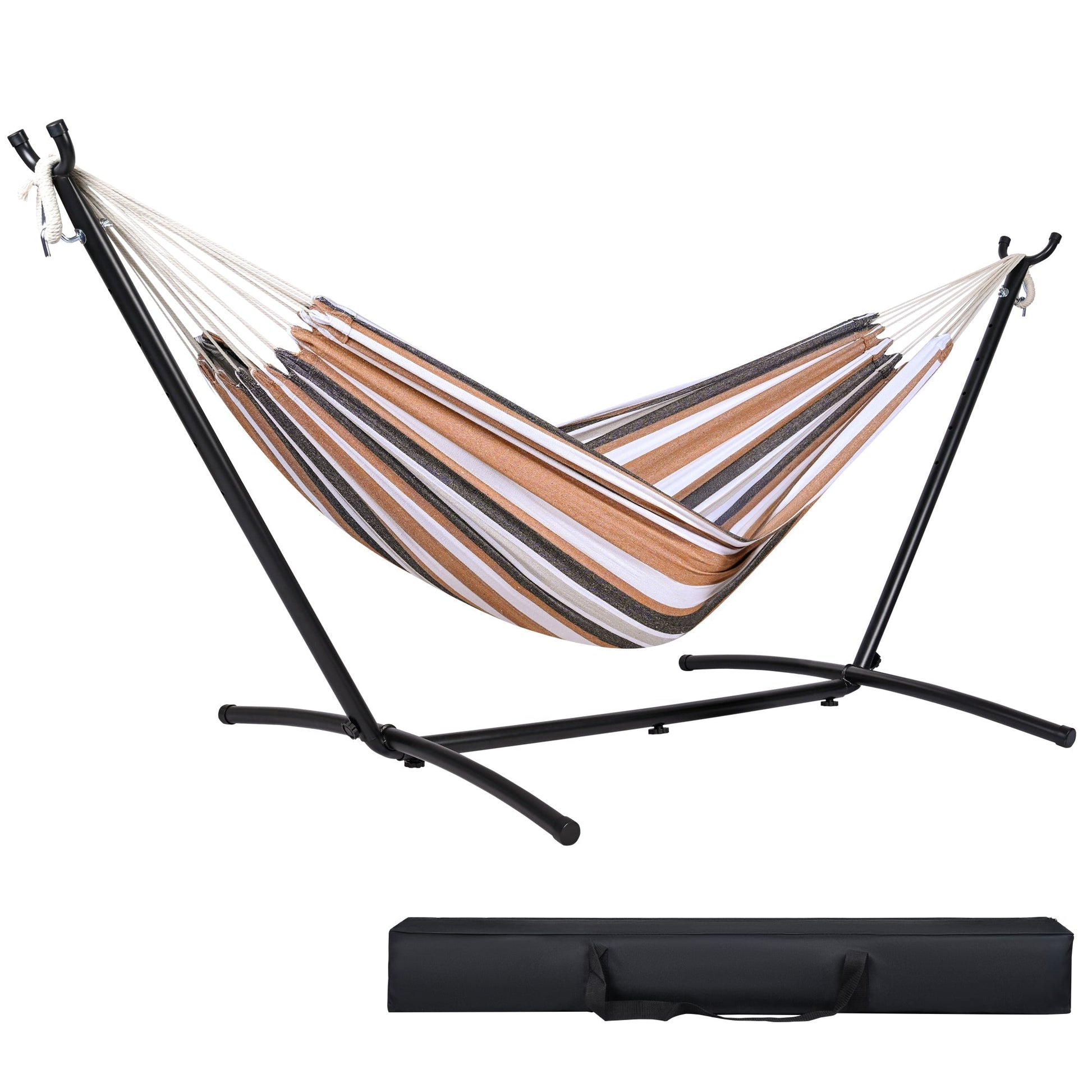 New 9FT Double Camping Hammock with Heavy - Duty Steel Stand – Portable Indoor/Outdoor Use AMOHM3 - with | Sold by Uncle Wiener's Wholesale