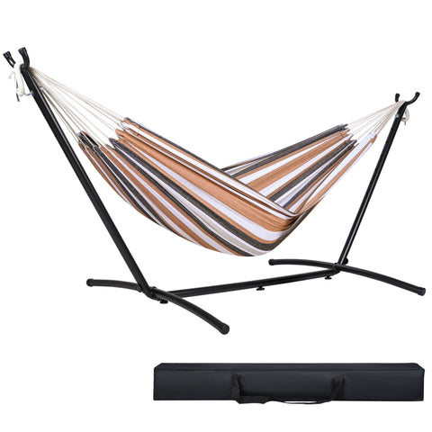 New 9FT Double Camping Hammock with Heavy - Duty Steel Stand – Portable Indoor/Outdoor Use AMOHM3 - with | Sold by Uncle Wiener's Wholesale