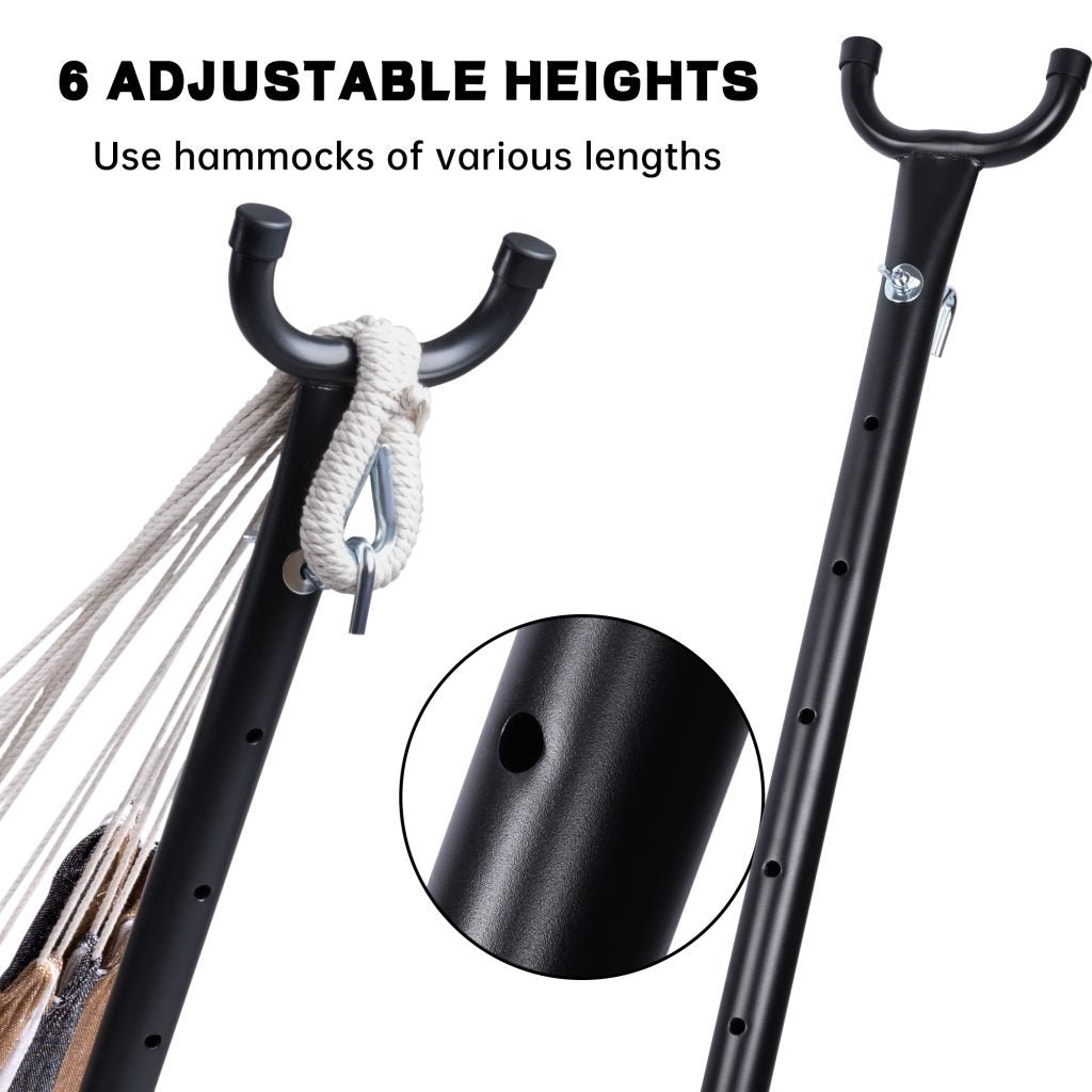 New 9FT Double Camping Hammock with Heavy - Duty Steel Stand – Portable Indoor/Outdoor Use AMOHM3 - with | Sold by Uncle Wiener's Wholesale