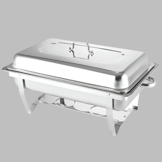 9L Stainless Steel Chafing Dish Set for Catering and Events – Complete Buffet Chafer with Lid and Fuel Holders