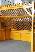 Full view of 9x12 FT Grizzly Rock Screen Separator

Side profile showing adjustable bar spacing

Close-up of steel tubing and support structure

Assembled Grizzly rock separator in construction site

Top view of deck bar spacing system