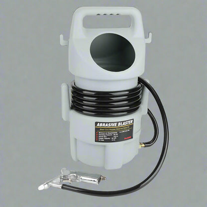 “Heavy-duty portable abrasive sandblaster with canister”

“Compact rust remover tool side profile”

“Sandblaster rust remover kit components”