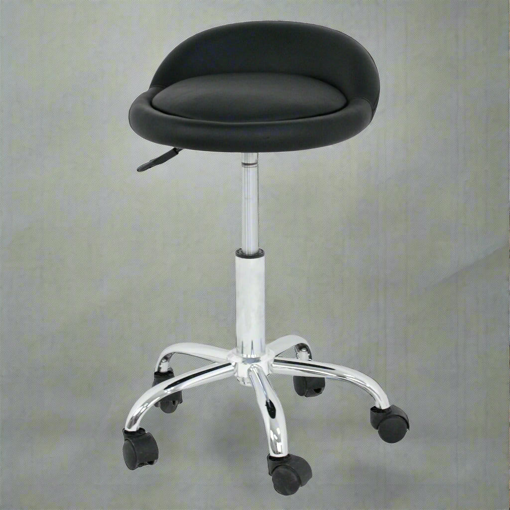 360-degree swivel salon stool for barbers, tattoo artists, and estheticians
