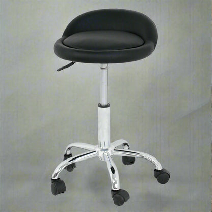 360-degree swivel salon stool for barbers, tattoo artists, and estheticians