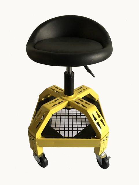New Adjustable Height Swivel Shop Stool with Casters – Rolling Garage Seat for Workshop & Mechanics 123455 - with | Sold by Uncle Wiener's Wholesale