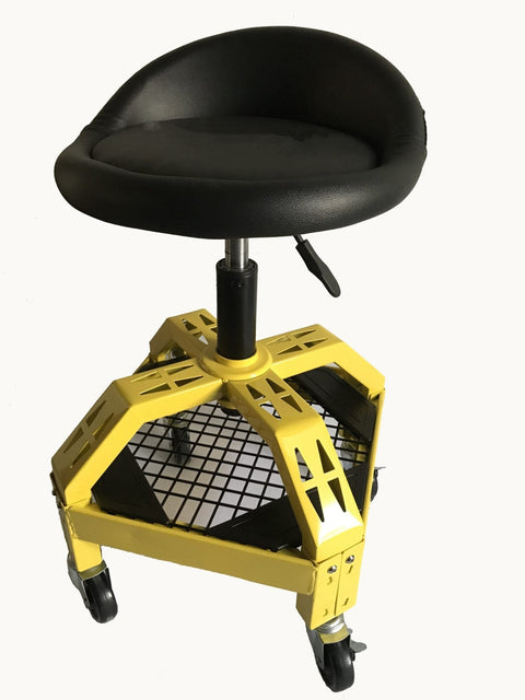 New Adjustable Height Swivel Shop Stool with Casters – Rolling Garage Seat for Workshop & Mechanics 123455 - with | Sold by Uncle Wiener's Wholesale