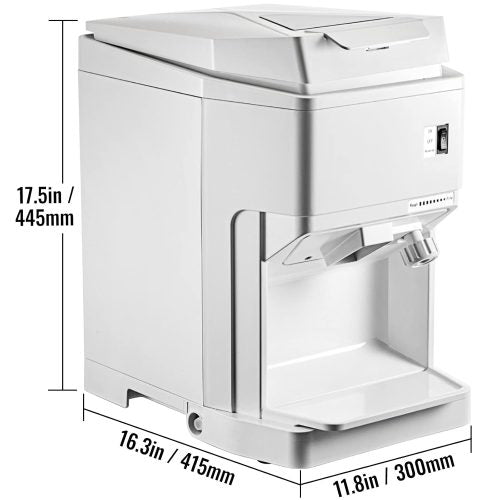 • “Adjustable commercial ice crusher machine with 5.1L hopper”
• “Electric ice shaver with triple blade and safety cover”
• “Countertop ice crushing machine for drinks and snow cones”
• “High-volume ice shaver with reverse switch and drain port”