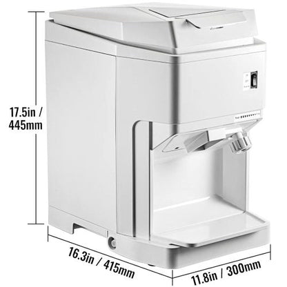 • “Adjustable commercial ice crusher machine with 5.1L hopper”
• “Electric ice shaver with triple blade and safety cover”
• “Countertop ice crushing machine for drinks and snow cones”
• “High-volume ice shaver with reverse switch and drain port”