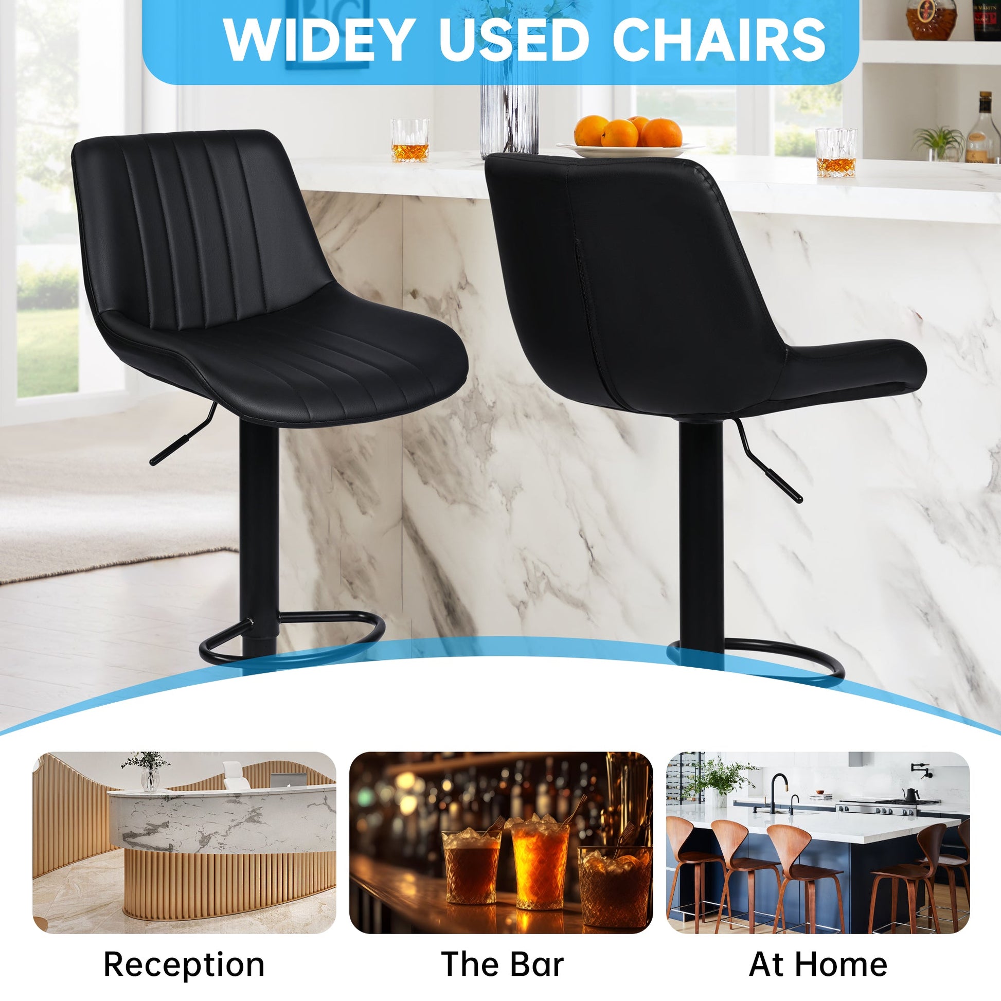 "Adjustable Swivel Barstool with PU Leather Seat"

"Modern Counter Height Stool with 360 Degree Swivel"

"Comfortable PU Leather Swivel Barstool for Kitchen"

"Adjustable Barstool with Durable Metal Base"

"Modern Bar Stool for Kitchen and Dining Room"