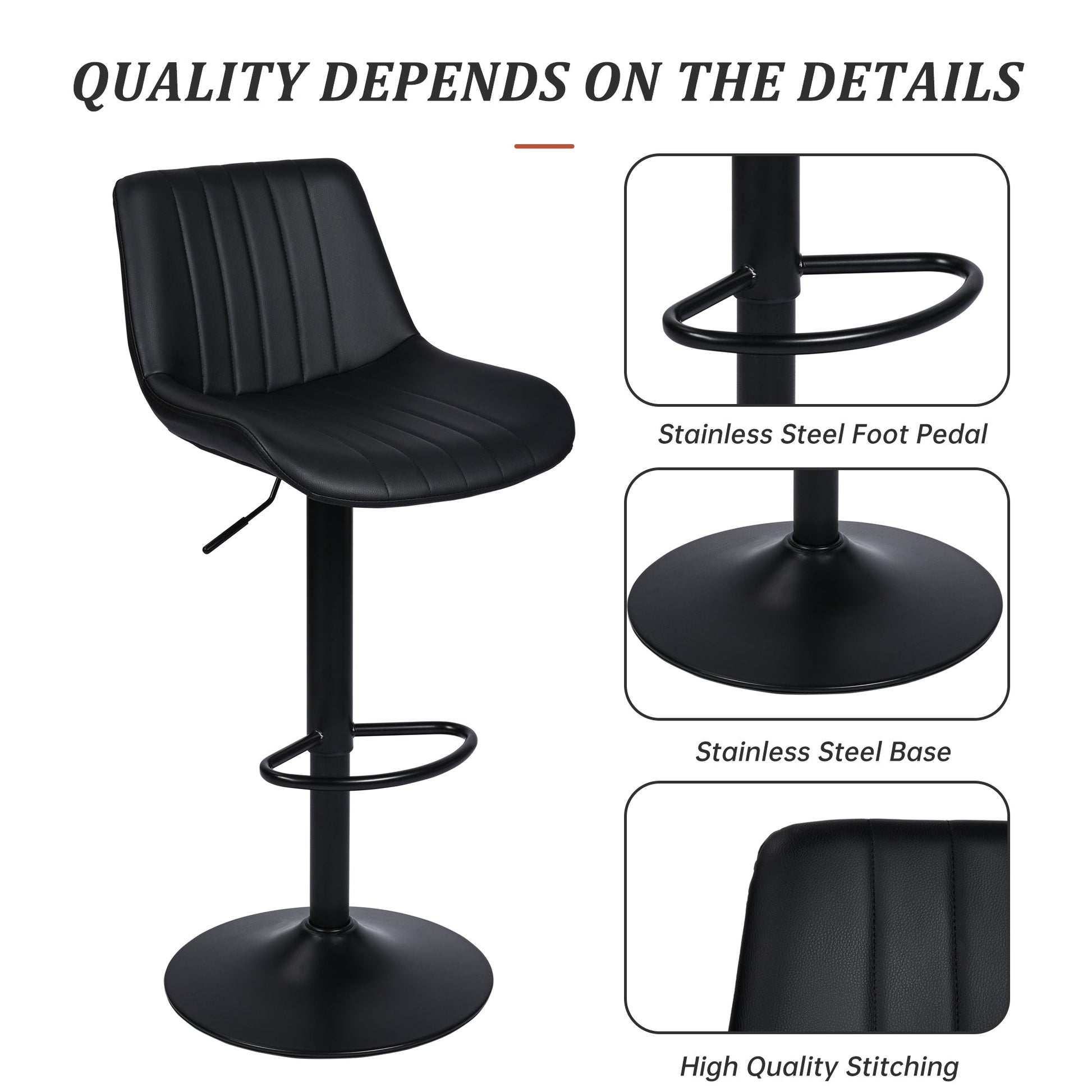 "Adjustable Swivel Barstool with PU Leather Seat"

"Modern Counter Height Stool with 360 Degree Swivel"

"Comfortable PU Leather Swivel Barstool for Kitchen"

"Adjustable Barstool with Durable Metal Base"

"Modern Bar Stool for Kitchen and Dining Room"