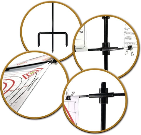 NEW Adjustable Paper Target Stand Frame with 8 Clips S1276 - with | Sold by Uncle Wiener's Wholesale