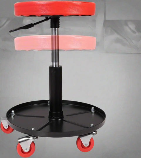 New Adjustable Rolling Garage Stool with Tool Tray – Heavy - Duty Mobile Workshop Seat S1247 - with | Sold by Uncle Wiener's Wholesale