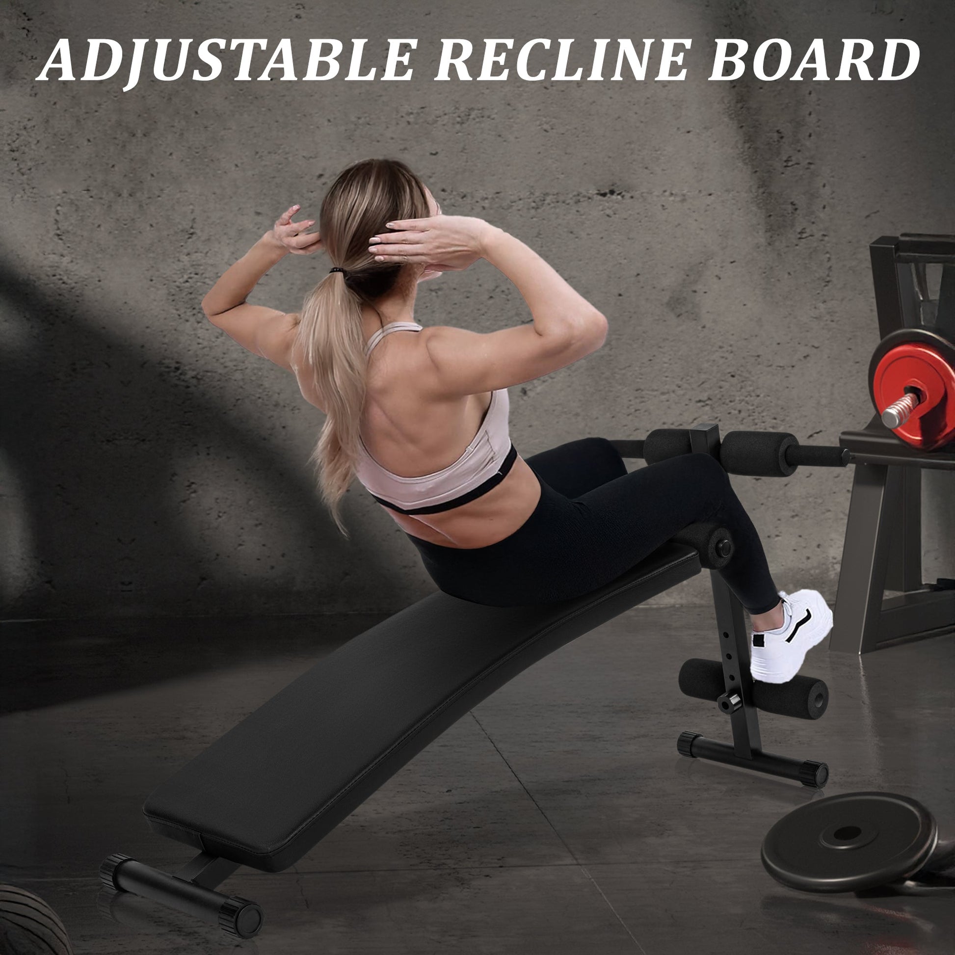 New Adjustable Sit - Up Bench – 330 lbs Capacity Ab Workout Bench for Home Gym Foldable, 4 - Level Height AMEEB101 - with | Sold by Uncle Wiener's Wholesale