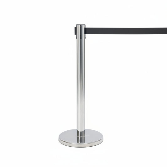 New Adjustable Stainless Steel Crowd Control Barrier Post – Retractable Belt Stanchion 1127501 - with 1 Pc Barrier Post | Sold by Uncle Wiener's Wholesale