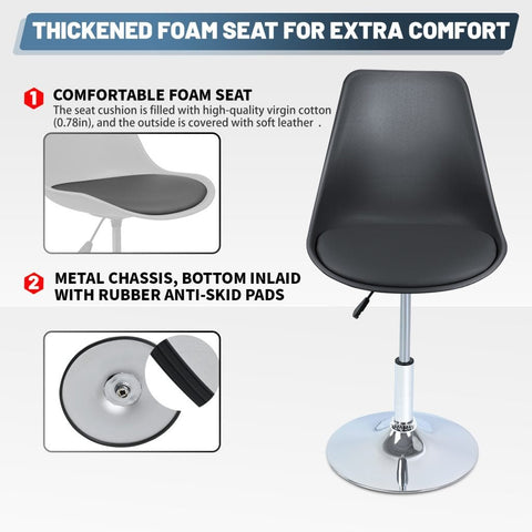 New Adjustable Swivel Bar Stool – Modern Height Adjustable Counter Chair with Footrest AMDPC001 - with | Sold by Uncle Wiener's Wholesale