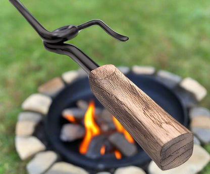 Adjustable steel swivel campfire grill over open fire
16513 outdoor BBQ fire pit cooking grate with stake
Black powder-coated swivel grill for camping and outdoor cooking