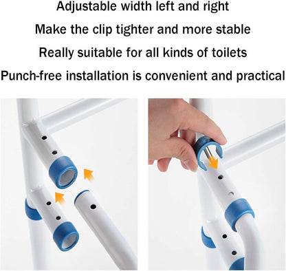 New Adjustable Toilet Safety Rail – Bathroom Grab Bar for Elderly & Mobility Support 285321 - with | Sold by Uncle Wiener's Wholesale