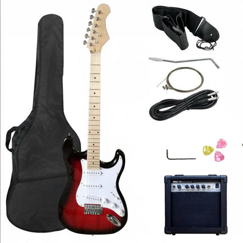 New Adult Electric Guitar Package Set – Full - Size Beginner Kit with Amplifier & Accessories EGS11 - with | Sold by Uncle Wiener's Wholesale