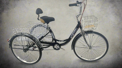 Foldable adult tricycle for easy storage and portability