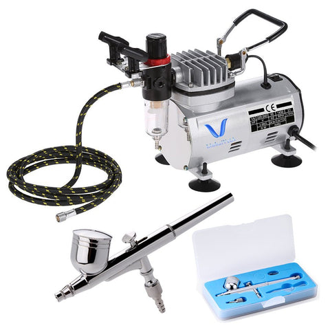 New Airbrush Compressor Kit – Multi - Purpose Paint, Body Art, Tattoo & Cake Decorating Set AC18B - with | Sold by Uncle Wiener's Wholesale