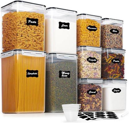 Full pantry organization kit with airtight storage containers