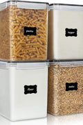 Stackable BPA-free kitchen pantry storage containers