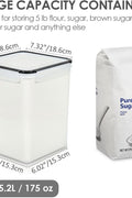 Large capacity dry food storage containers with airtight lids