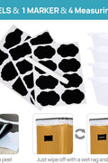 Food storage container set accessories - labels, marker, measuring cups
