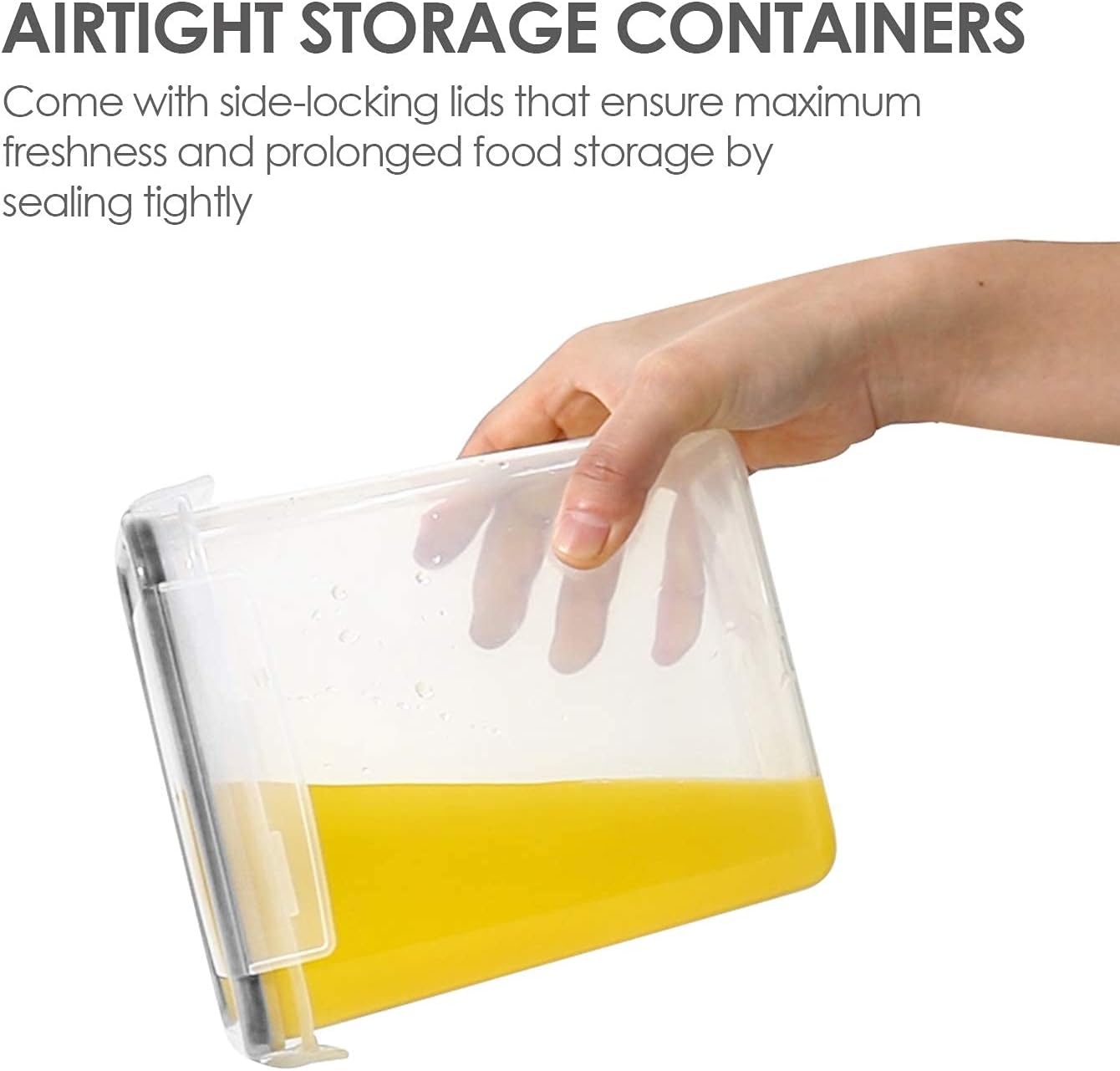 Easy-pour airtight BPA-free storage container for liquid or dry food