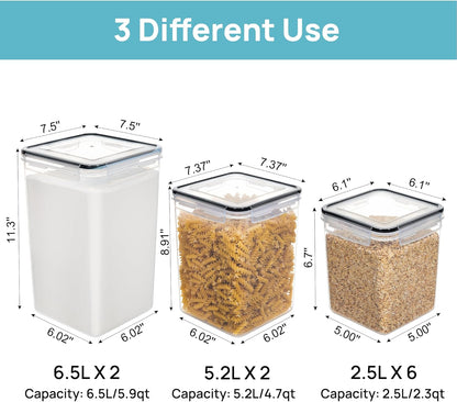 Versatile BPA-free airtight containers for pantry, fridge, and leftovers
