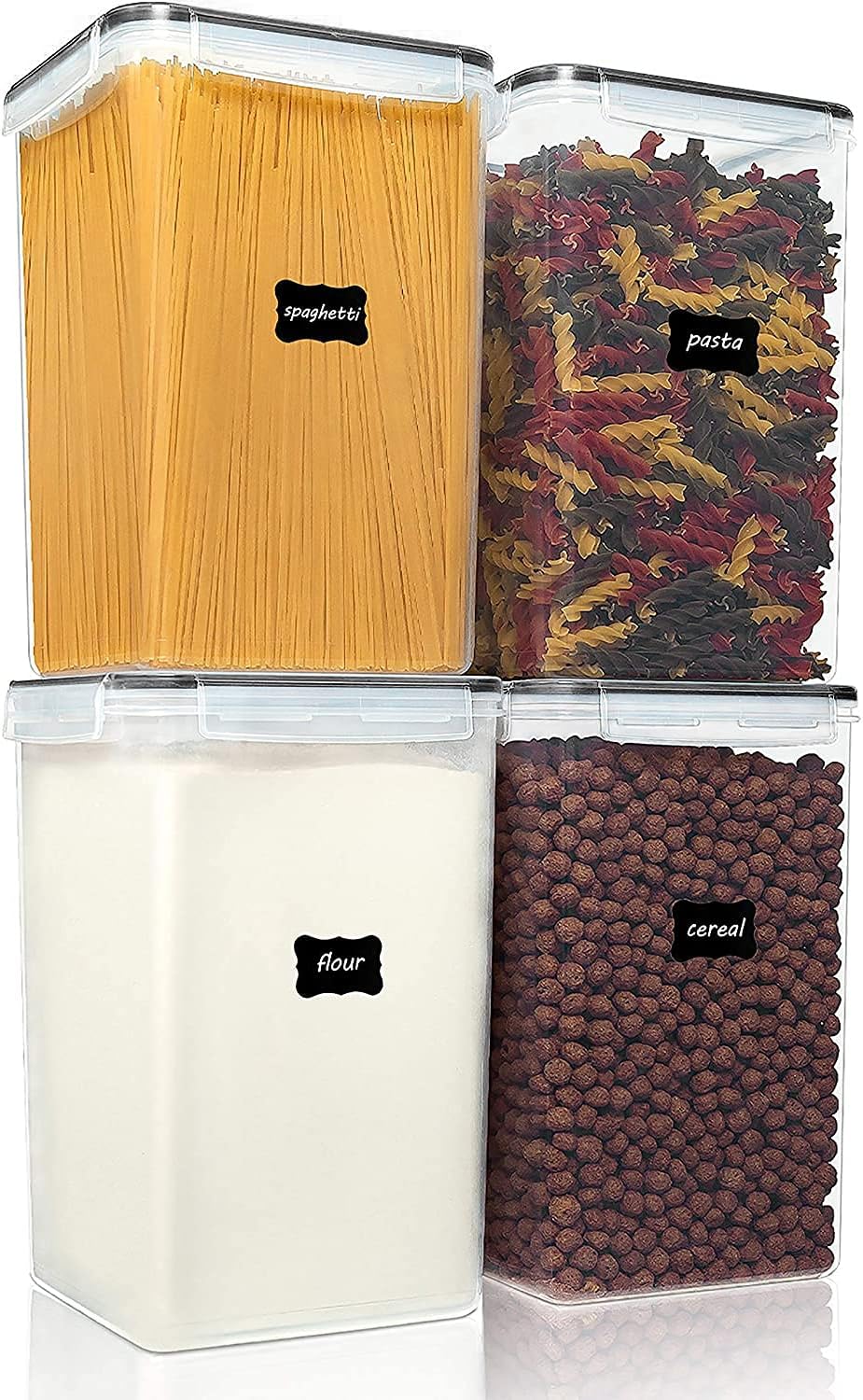 BPA-free airtight food storage containers set for pantry organization