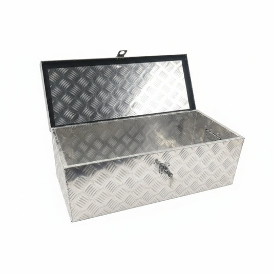 Heavy-Duty Aluminum Lockable Tool Box Open View

Lightweight Aluminum Storage Chest for Tools

Truck Bed Lockable Aluminum Tool Storage Box