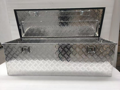 Heavy-Duty Aluminum Lockable Tool Box Open View

Lightweight Aluminum Storage Chest for Tools

Truck Bed Lockable Aluminum Tool Storage Box