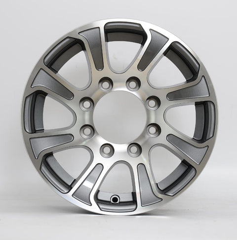New Aluminum Trailer Rim 16x6, 8 Bolt – Fits 235/85R16 & 235/80R16 Tires 1013740 - with | Sold by Uncle Wiener's Wholesale
