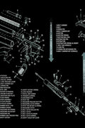 AR-15 rifle cleaning mat with printed parts diagram
Non-slip oil-resistant gun cleaning pad for rifles
AR-15 firearm maintenance mat on workbench