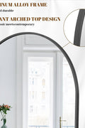 “Arched full-length mirror with black frame beside potted plant”

“Bedroom setup featuring full-length arched mirror against white wall”

“Arched mirror wall mounted in hallway entrance”

“Black-framed modern mirror with standing support in bedroom”

“Close-up of 58x18 mirror frame and edge details”
